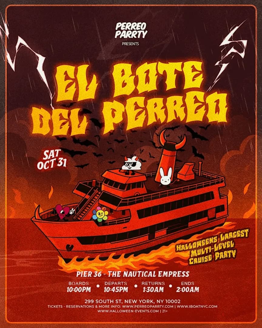 EL BOTE DEL PERREO - HALLOWEEN BIGGEST BOAT PARTY CRUISE