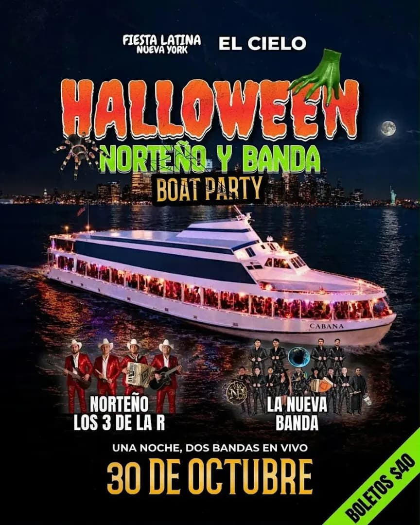 Halloween Norteño y Banda Boat Party @ Cabana Yacht
