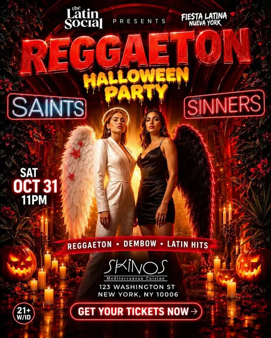 Saints or Sinners: Reggaeton Halloween Night @ Skinos NYC