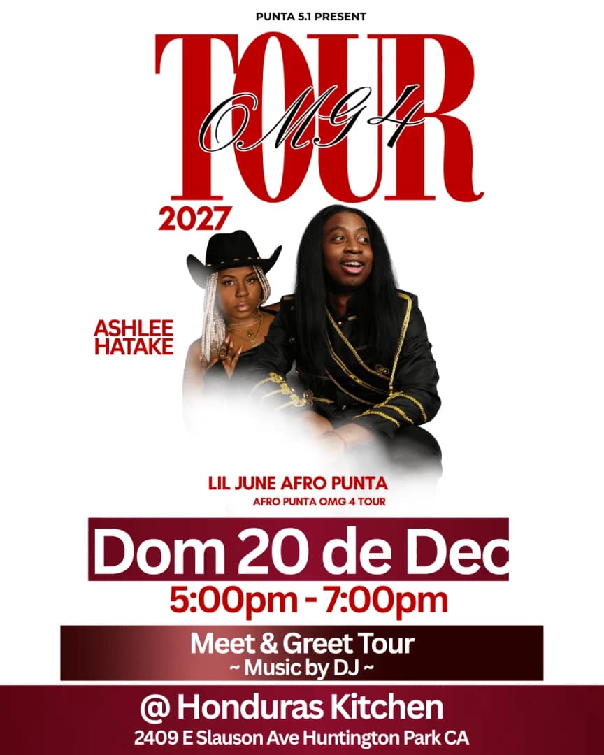 Afro Punta OMG 4 Tour (Huntington Park CA) (Meet & Greet)