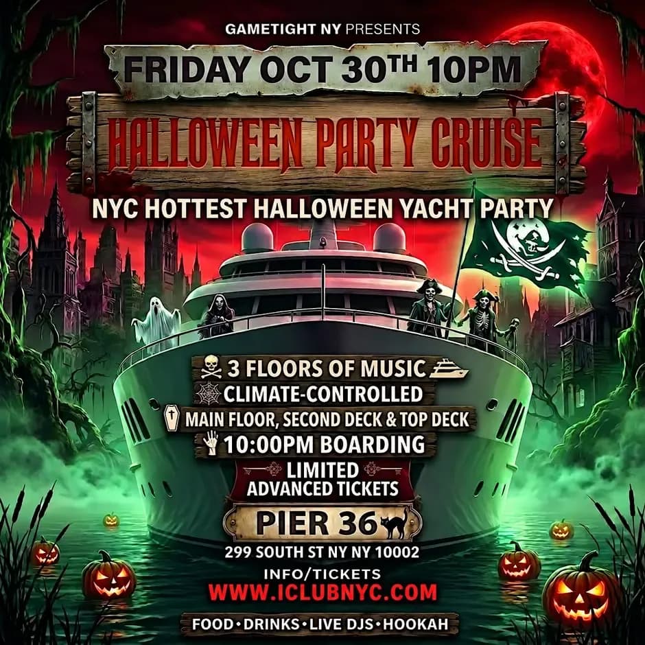 HALLOWEEN NYC HIP HOP - R & B BOAT PARTY | STATUE OF LIBERTY Cruise