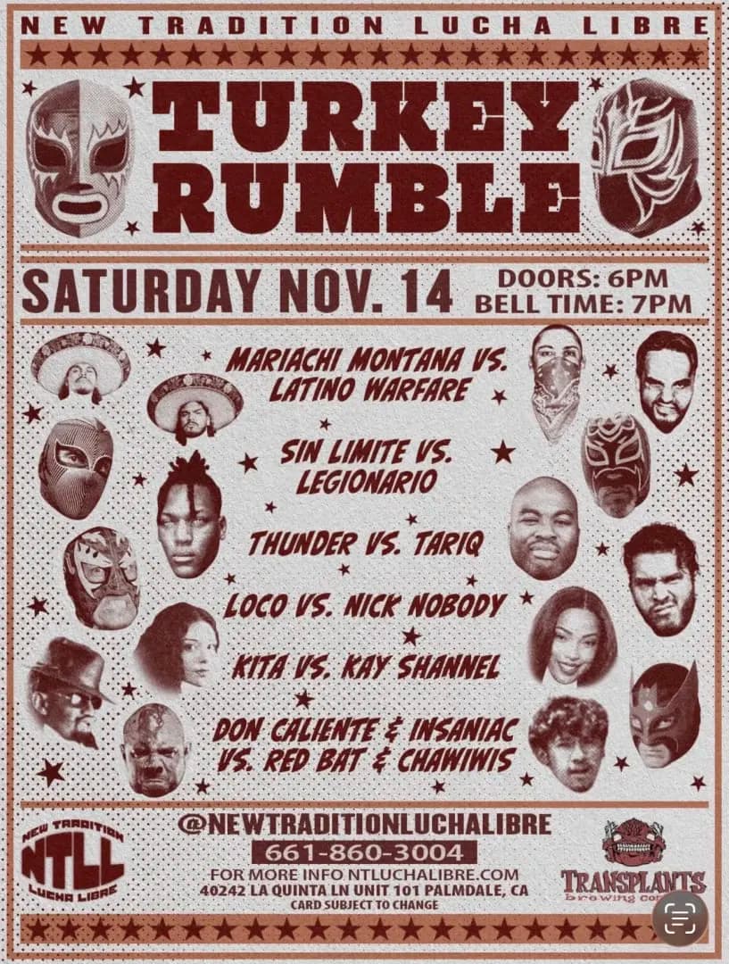 Turkey Rumble Lucha Libre/ Pro Wrestling