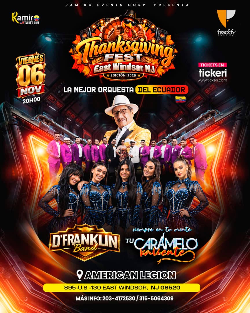 Thanksgiving Fest East Windsor NJ 2026 - D'Franklin Band & Tu Caramelo Kaliente