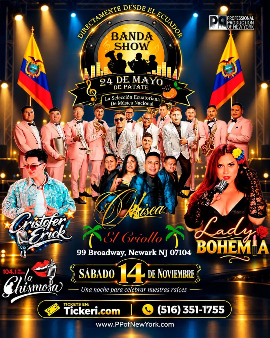 Banda 24 de Mayo, lady Bohemia, Cristofer Erick, Grupo Odisea de NY