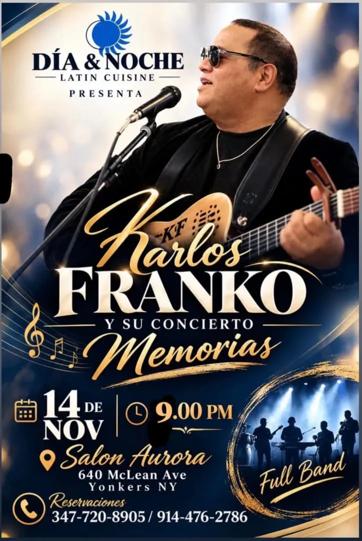 KARLOS FRANKO – MEMORIAS EN VIVO- DIA & NOCHE LATIN CUISINE
