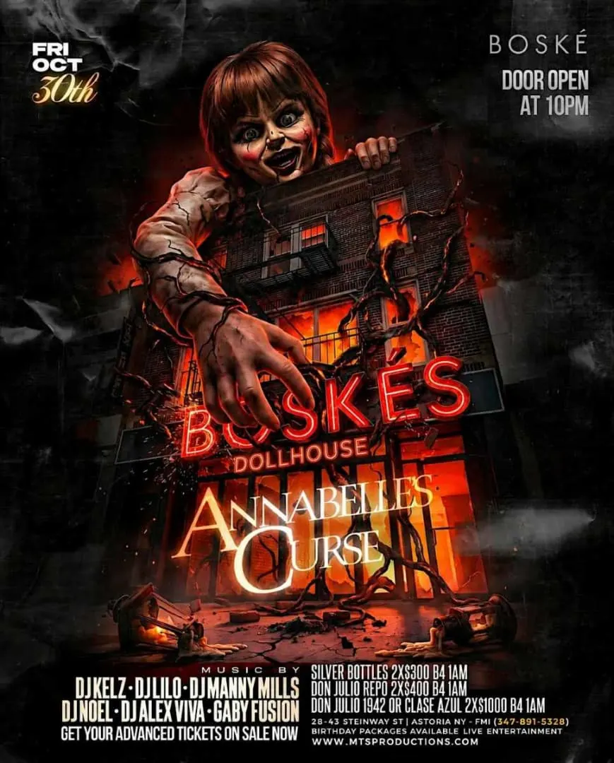 Boské’s Dollhouse: Annabelle’s Curse – Halloween Party in Astoria, Queens