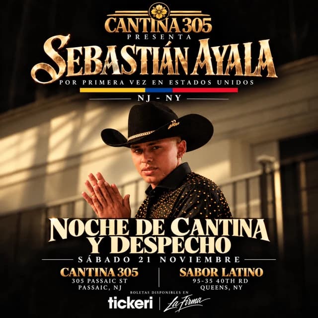 SEBASTIAN AYALA - Noche de Cantina y Despecho NEW JERSEY