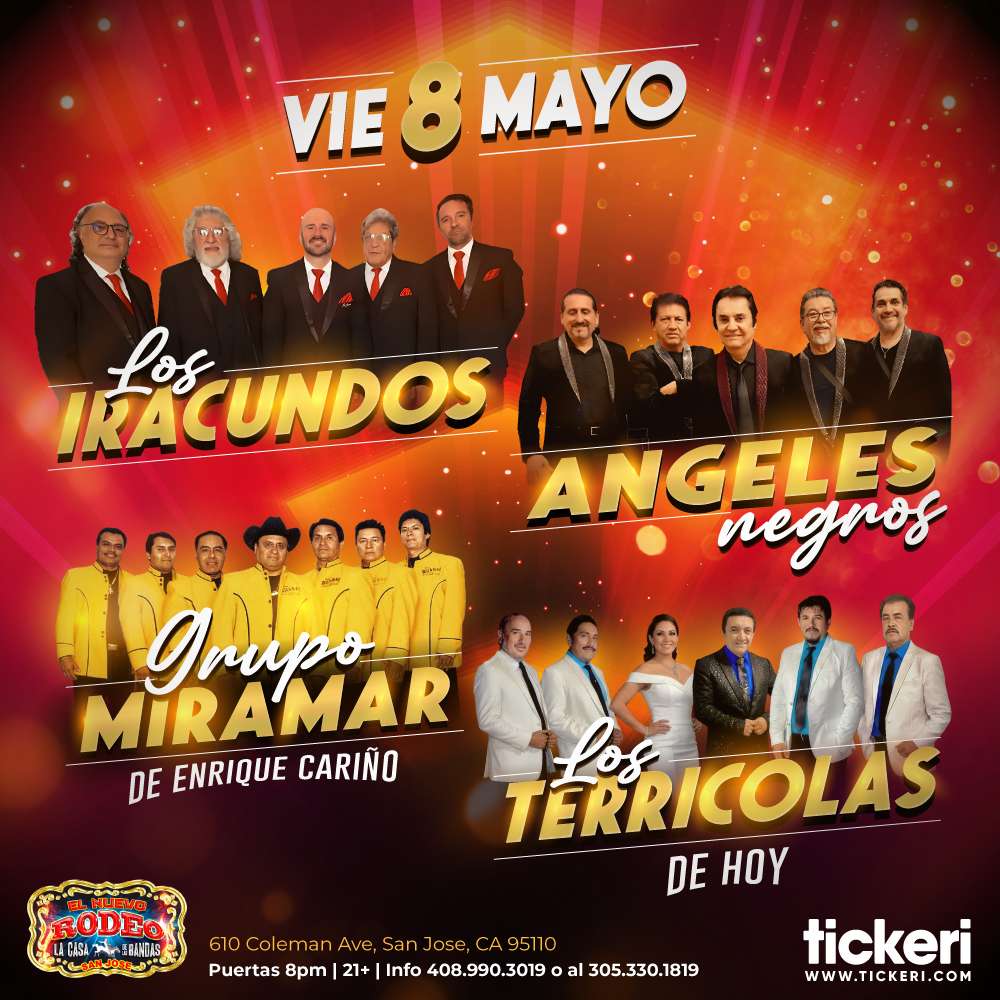 Los Iracundos, Los Angeles Negros, Miramar y Los Terricolas en Vivo en San Jose
