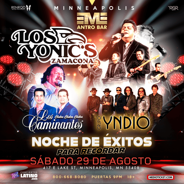 Los Yonic's, Los Caminantes y Grupo Yndio en VIVO en Minneapolis